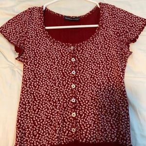 brandy melville ruffled zelly top